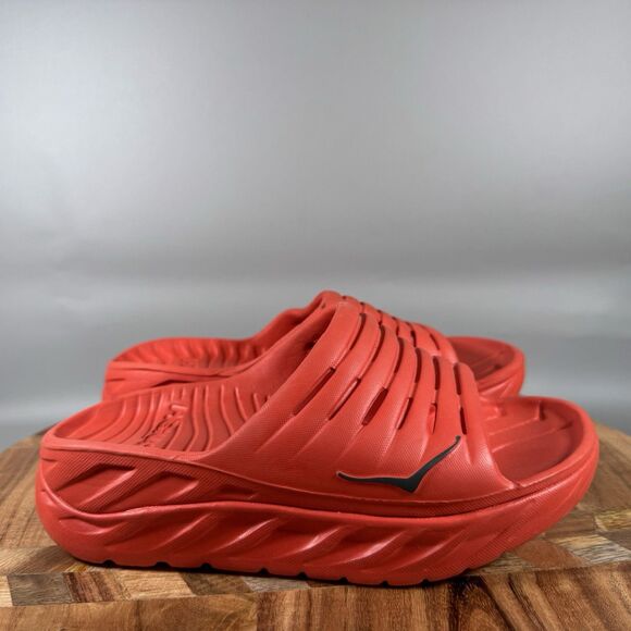 Hoka One One Womens Ora Recovery Red Slide Sandals Size 5 - Picture 1 of 6